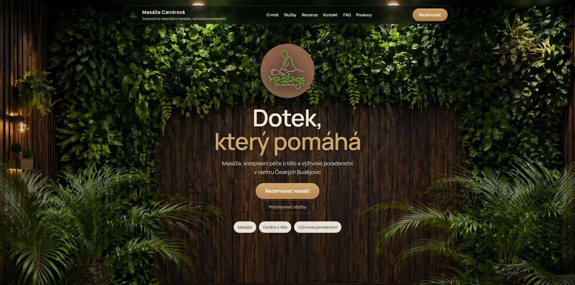 Candrová Masáže — nový web od Skalio